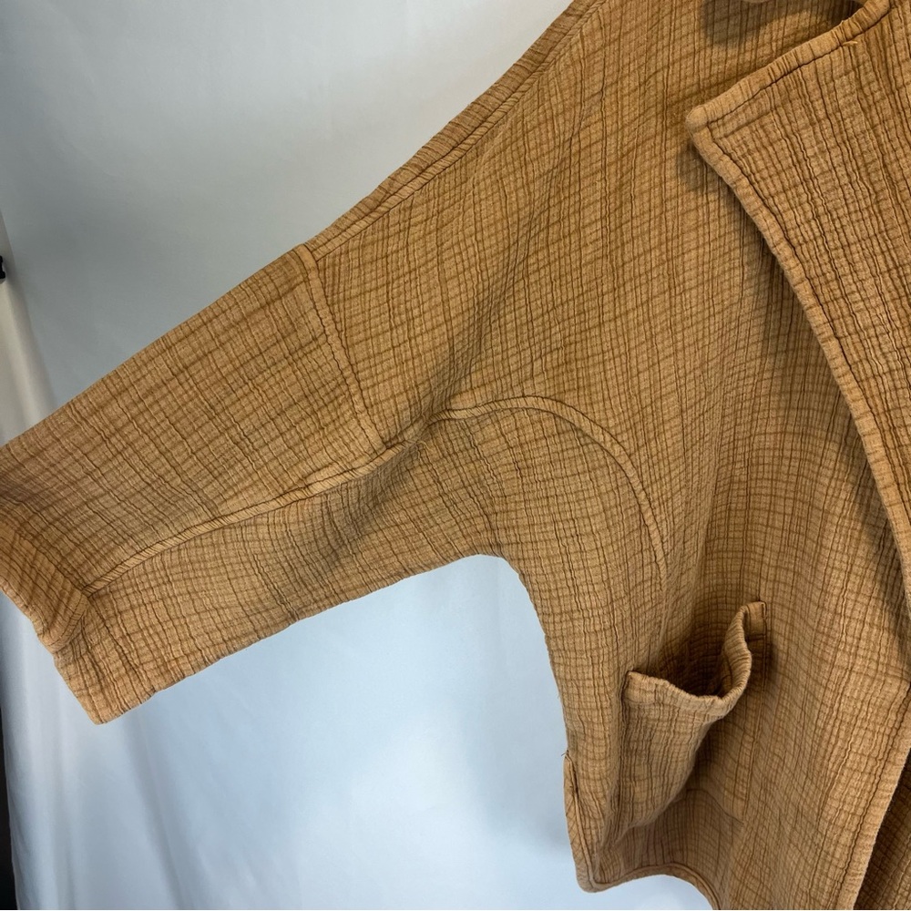 Pilcro Textured Teddy Jacket in Caramel - Picture 3 of 11